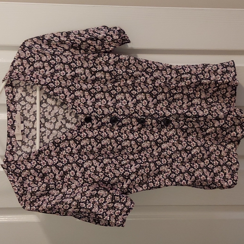 Fitted Floral Blouse (Loft)